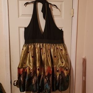 Plus Halter Cocktail Dress